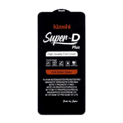 محافظ صفحه نمایش شیشه ای Full Cover SuperD Plus - Kizashi مدل Xiaomi Poco X3 / Poco X3 Pro / Redmi Note 9S / Redmi Note 9 Pro / Redmi Note 9 Pro Max / Poco F5 Pro / Mi 12T / Mi 12T Pro / Mi 11T / Mi 11T Pro / Mi 10T / Mi 10T Pro