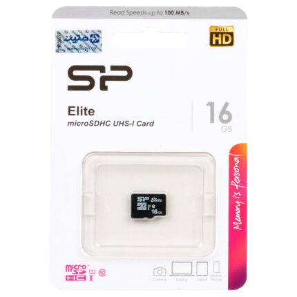 (گارانتی متین) مشکی Silicon Power microSDHC UHS-I U1 Class 10 Elite-100MB/S - 16GB