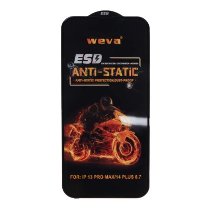 محافظ صفحه نمایش شیشه ای Full Cover ESD Anti Static - Weva مدل Apple iPhone 13 Pro Max (بدون پک)