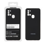 قاب سیلیکونی پاک کنی اورجینال درجه یک Samsung Galaxy A21s - مشکی (پک دار)