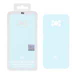 قاب سیلیکونی پاک کنی اورجینال درجه یک Xiaomi Poco X3 / Poco X3 Pro / Poco X3 NFC - آبی روشن (پک دار)