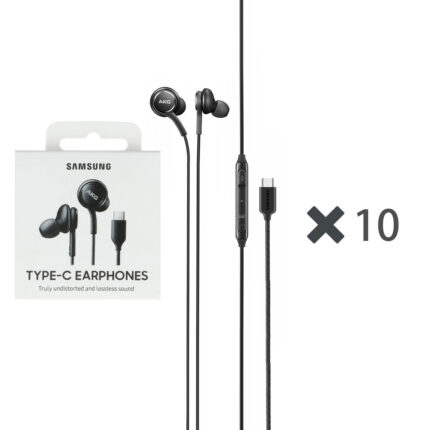 پک 10 عددی هندزفری با سیم سامسونگ AKG-S23 با پورت Type-C- مشکی - DST (گارانتی شش ماهه) -درجه یک