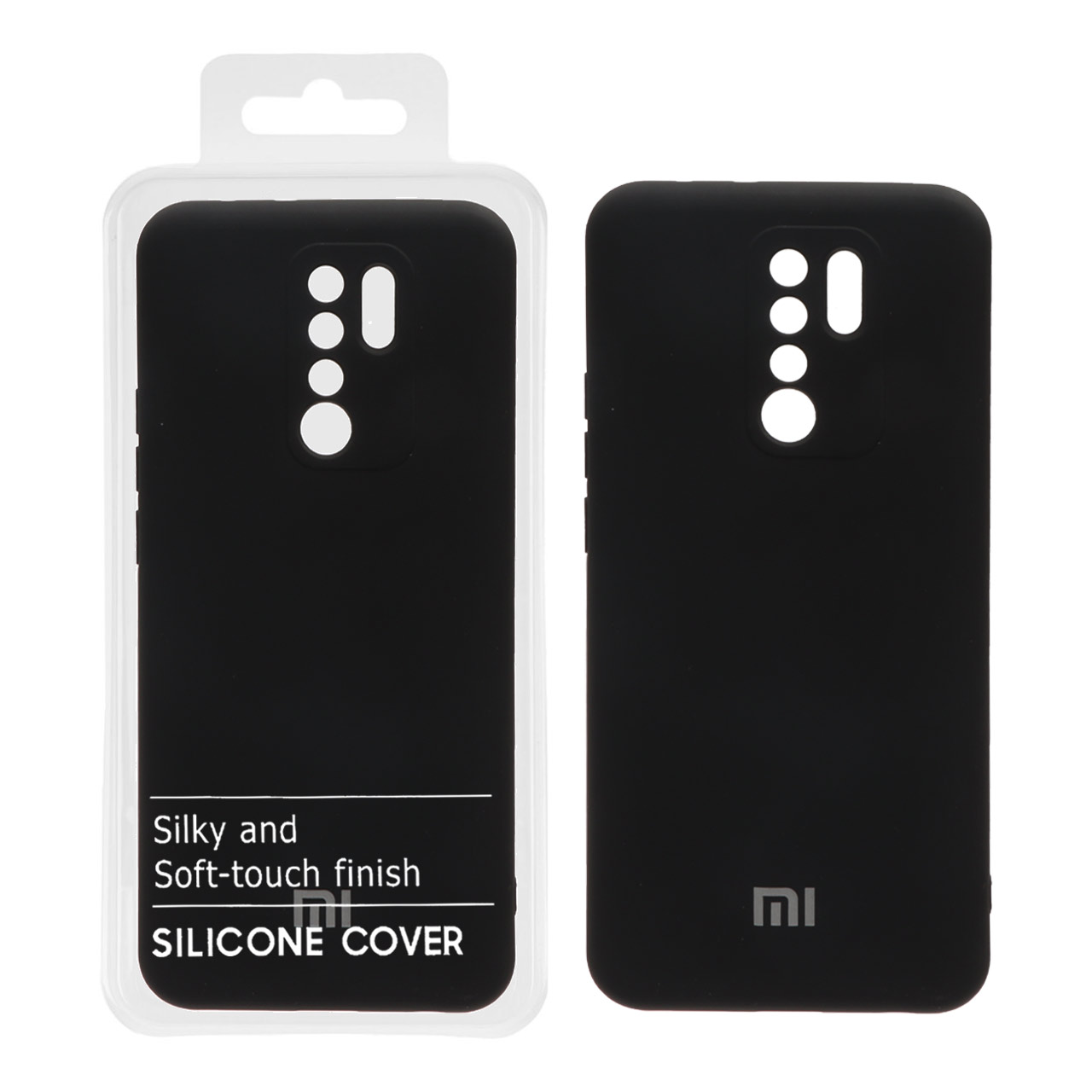 880562 قاب نیو سیلیکون محافظ لنزدار RFF مدل Xiaomi Redmi 9 / Redmi 9 prime - مشکی (پک دار) - تصویر 1