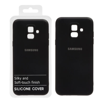 قاب نیو سیلیکون محافظ لنزدار RFF مدل Samsung Galaxy A6 - مشکی (پک دار)