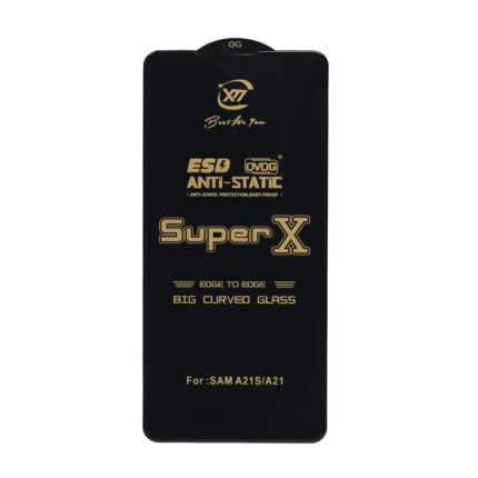 محافظ صفحه نمایش آنتی استاتیک Full Cover Super X مدل Samsung A21S / F52 / Xiaomi Poco X3 GT / Poco F4 GT / Redmi Note 10 Pro 5G