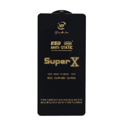 محافظ صفحه نمایش آنتی استاتیک Full Cover Super X مدل Samsung A31 / A32 4G / A33 / A22 4G / M22 / M32 4G / F22