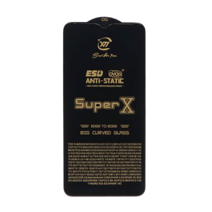 محافظ صفحه نمایش آنتی استاتیک Full Cover Super X مدل A12 / A02 / A02S / A03 / A03S / A03 Core / A04 / A04S / A04E / A13 / A23 / A32 5G / M02 / M04 / M12 / M13 / M23 / M33 /F13 / A1 Plus / A2 Plus / M4 / M5 / C30 / C30S