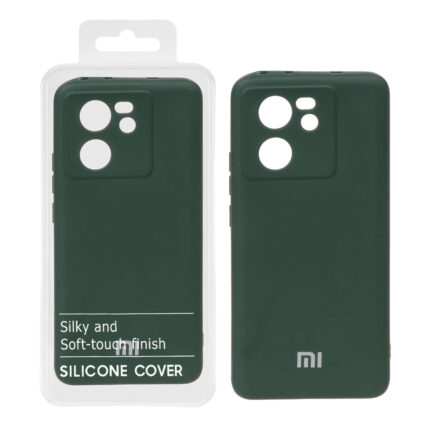 قاب نیو سیلیکون محافظ لنزدار RFF مدل Xiaomi Mi 13t / 13t Pro - سبز تیره (پک دار)