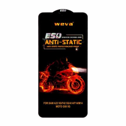 محافظ صفحه نمایش شیشه ای Full Cover ESD Anti Static - Weva مدل Samsung A14 / M14 / F14 / A22 5G (بدون پک)