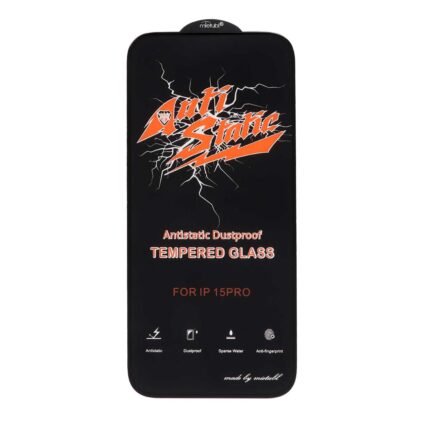 محافظ صفحه نمایش شیشه ای Apple iPhone 15 Pro - Full Cover Anti Static Mietubl (بدون پک) - مشکی