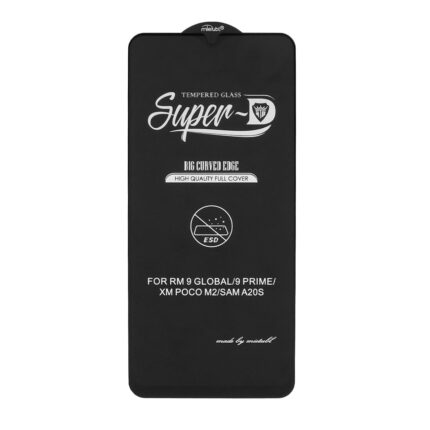 محافظ صفحه نمایش شیشه ای Samsung Galaxy A20s - Full Cover Super D Mietubl-ESD - مشکی (بدون پک) - NTC ORG