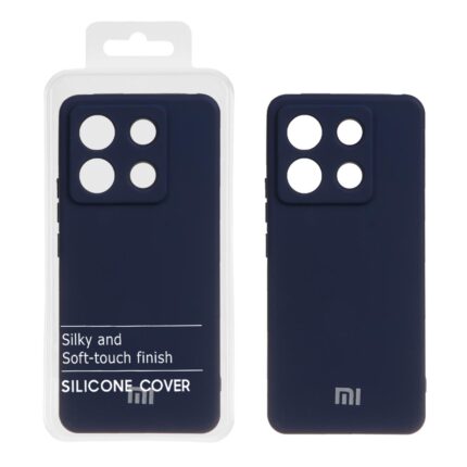 قاب نیو سیلیکون محافظ لنزدار RFF مدل Xiaomi Redmi Note 13 Pro 5G / Poco X6 5G - سرمه ای (پک دار)