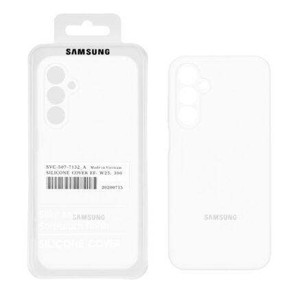 قاب سیلیکونی پاک کنی اورجینال درجه یک Samsung Galaxy A25 5G - سفید (پک دار)