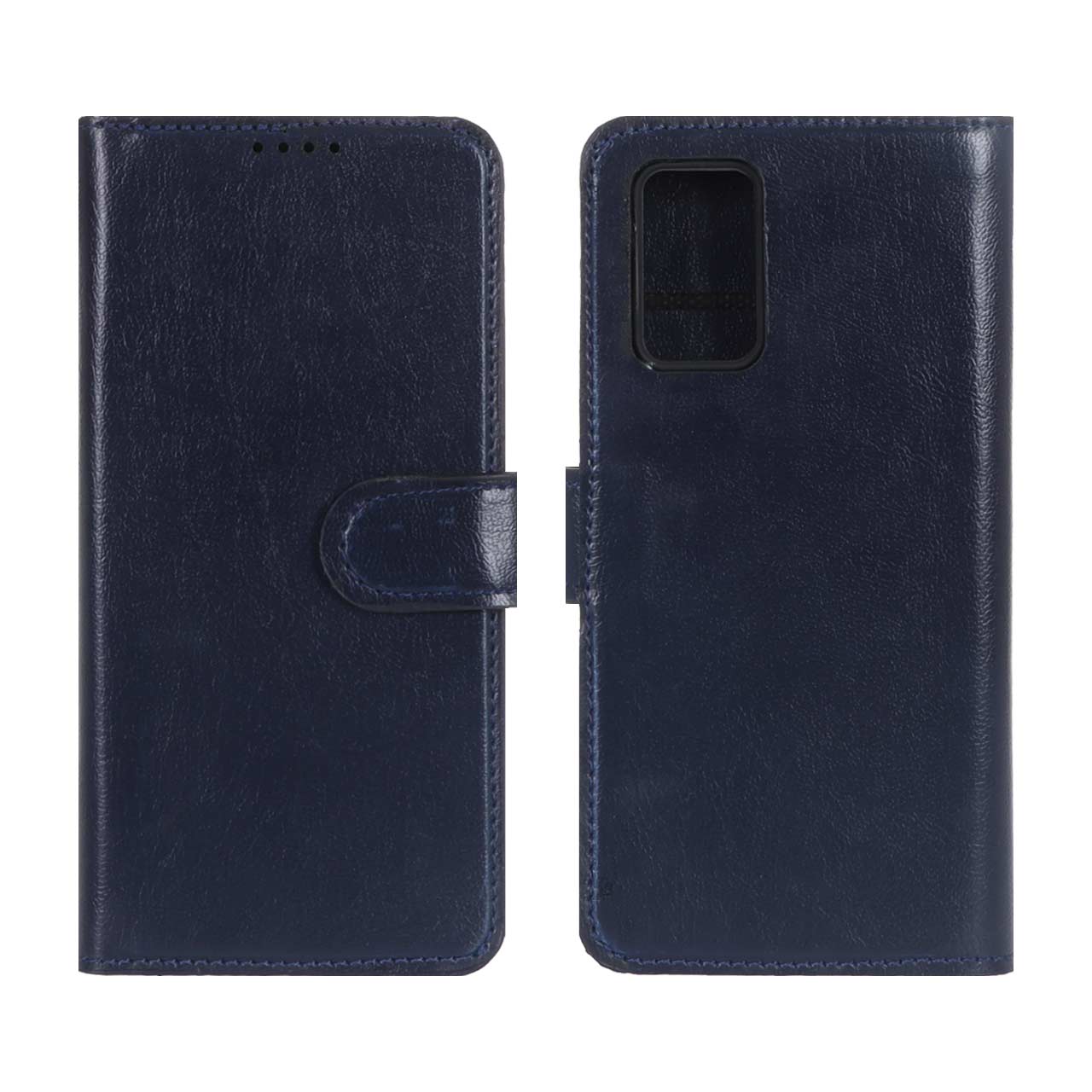 1204674 کیف موبایل چرمی مگنتی محافظ لنزدار Xiaomi Poco M3 / Redmi 9T 4G - سرمه ای - تصویر 1