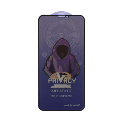 محافظ صفحه نمایش شیشه ای Full Cover Mietubl Anti Static Privacy مدل Apple iPhone 11 Pro / iPhone XS / iPhone X
