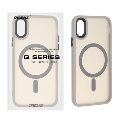 قاب اورجینال Magic Mask مات Magsafe بلک لنز Apple iPhone X / iPhone XS - خاکستری (پک دار)