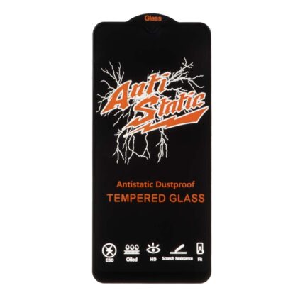 محافظ صفحه نمایش شیشه ای Samsung Galaxy A10 / A10S / M10 / M20 / M01S - Full Cover Anti Static Glass (بدون پک) - مشکی