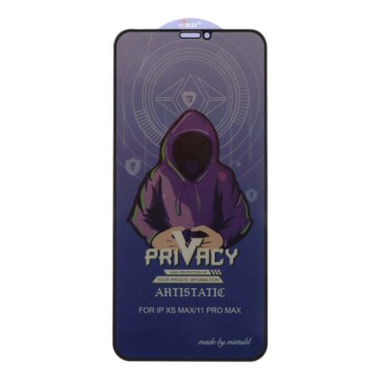 محافظ صفحه نمایش شیشه ای Full Cover Mietubl Anti Static Privacy مدل Apple iPhone 11 Pro Max / iPhone X Max / iPhone Xs Max