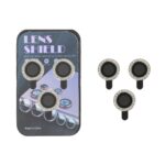 محافظ لنز رینگی نگین دار Apple iPhone 11 / 11 Pro / 11 Pro Max / 12 / 12 Pro / 12 Mini - نقره ای (پک بزرگ)