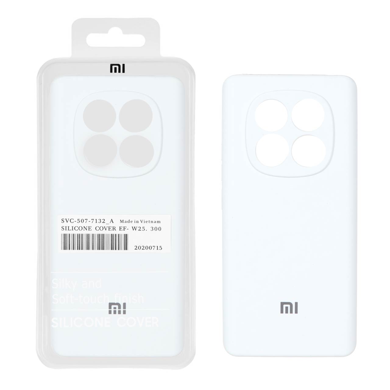 1506928 قاب سیلیکونی پاک کنی اورجینال درجه یک Xiaomi Redmi Note 14 Pro 4G - سفید (پک دار) - تصویر 1