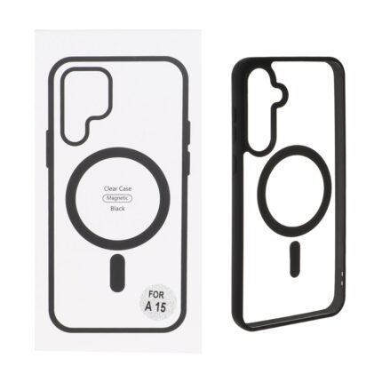قاب شفاف Samsung Galaxy A35 / A55 با قابلیت شارژ MagSafe - مشکی (پک دار)
