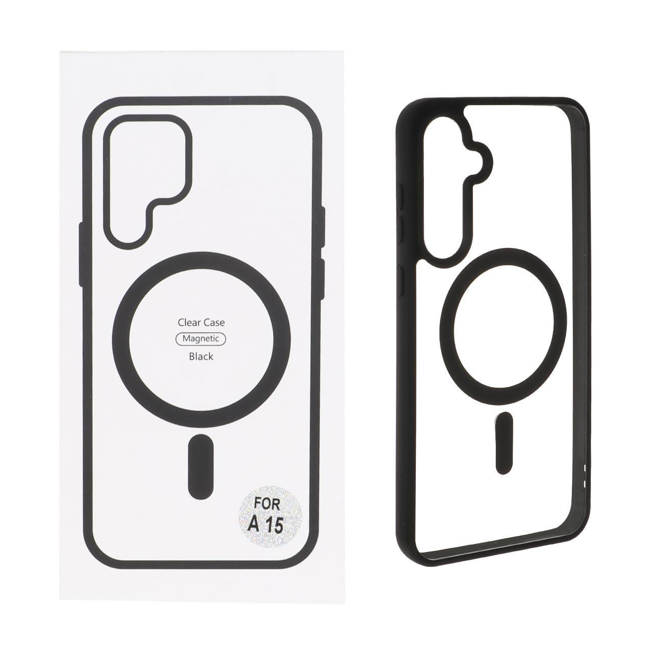 1508344 قاب شفاف Samsung Galaxy A35 / A55 با قابلیت شارژ MagSafe - مشکی (پک دار) - تصویر 1