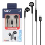 هندزفری باسیم پورت Nitu Type-C مدل NE55 - مشکی (گارانتی6 ماه تعویض نیکان همراه)