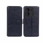 کیف موبایل چرمی مگنتی محافظ لنزدار Xiaomi Redmi A5 / Poco C71 - سرمه ای کد 1