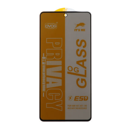 محافظ صفحه نمایش شیشه ای درجه یک Full Cover Privacy OG - ESD OVOG مدل Samsung Galaxy A51 / A52 / A52S / A53 / M31s / S20 fe