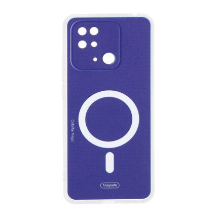 قاب Colorful Magic طرح مگ سیف محافظ لنزدار Xiaomi Redmi 10C / Redmi 10 Power / Poco C40 - آبی کاربنی