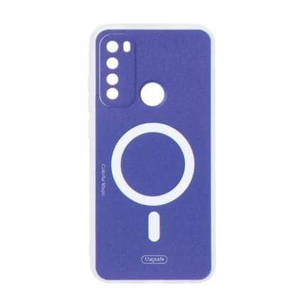 قاب Colorful Magic طرح مگ سیف محافظ لنزدار Xiaomi Redmi Note 8 - آبی کاربنی