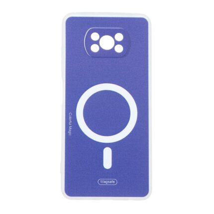 قاب Colorful Magic طرح مگ سیف محافظ لنزدار Xiaomi Poco X3 / Poco X3 Pro / Poco X3 NFC - آبی کاربنی