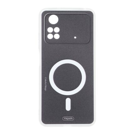 قاب Colorful Magic طرح مگ سیف محافظ لنزدار Xiaomi Poco M4 Pro 4G - مشکی