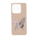 قاب اکلیلی ButterFly نگین دار Xiaomi Redmi Note 13 4G - نسکافه ای
