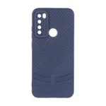 قاب هاشور لنز برجسته طرح مگ سیف سوزنی Xiaomi Redmi Note 8 - سرمه ای