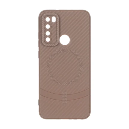 قاب هاشور لنز برجسته طرح مگ سیف سوزنی Xiaomi Redmi Note 8 - نسکافه ای