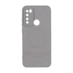 قاب هاشور لنز برجسته طرح مگ سیف سوزنی Xiaomi Redmi Note 8 - طوسی