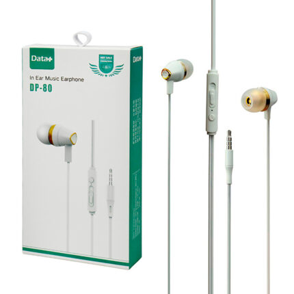 هندزفری با سیم Data Plus مدل DP-80 - سفید - DST (گارانتی شش ماهه)