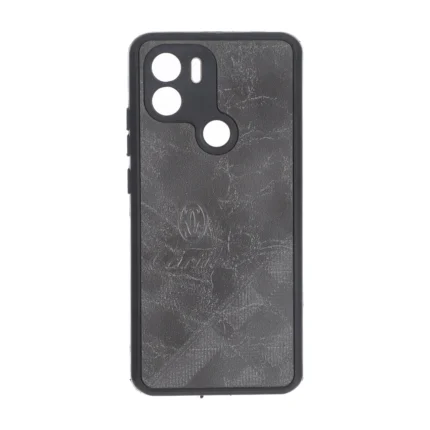 قاب طرح چرم Cartier محافظ لنزدار Xiaomi Redmi A1 Plus / Redmi A2 Plus - خاکستری