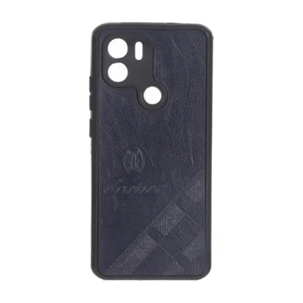 قاب طرح چرم Cartier محافظ لنزدار Xiaomi Redmi A1 Plus / Redmi A2 Plus - سرمه ای
