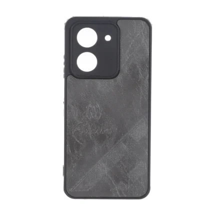 قاب طرح چرم Cartier محافظ لنزدار Xiaomi Redmi A5 / Poco C71 - خاکستری