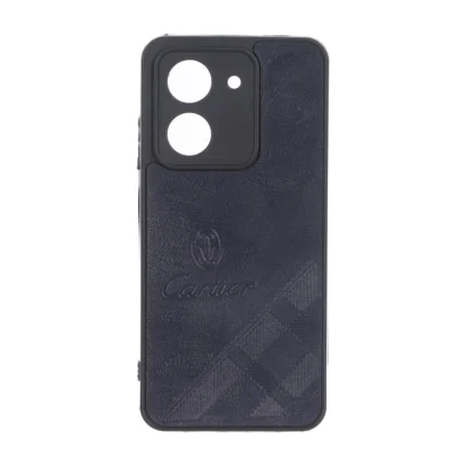 قاب طرح چرم Cartier محافظ لنزدار Xiaomi Redmi A5 / Poco C71 - سرمه ای