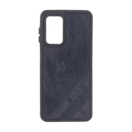 قاب طرح چرم Cartier محافظ لنزدار Samsung Galaxy A13 4G / A13 5G / A04s / M13 4G / M23 / F13 - سرمه ای