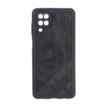 قاب طرح چرم Cartier محافظ لنزدار Samsung Galaxy A12 / M12 / F12 - مشکی