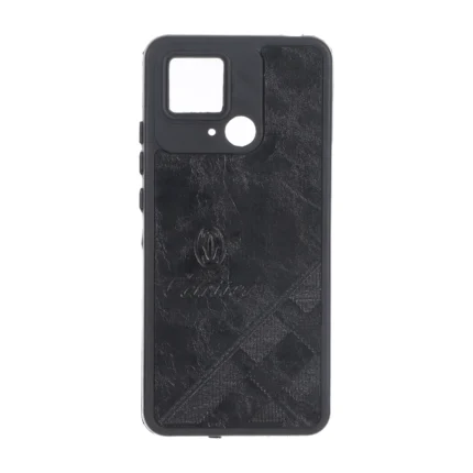 قاب طرح چرم Cartier محافظ لنزدار Xiaomi Redmi 10C / Redmi 10 Power / Poco C40 - مشکی