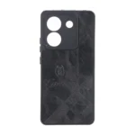 قاب طرح چرم Cartier محافظ لنزدار Xiaomi Poco M7 Pro 5G - مشکی