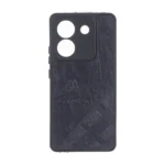 قاب طرح چرم Cartier محافظ لنزدار Xiaomi Poco M7 Pro 5G - سرمه ای