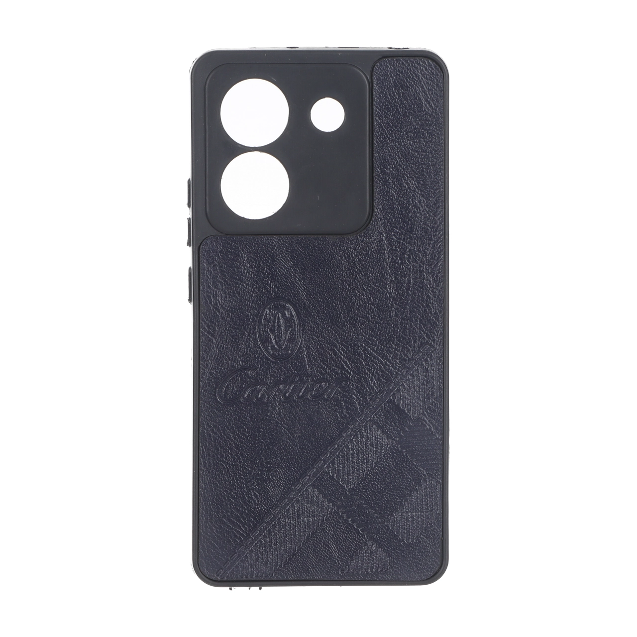 4645120 قاب طرح چرم Cartier محافظ لنزدار Xiaomi Poco M7 Pro 5G - سرمه ای - تصویر 1