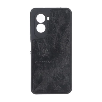قاب طرح چرم Cartier محافظ لنزدار Xiaomi Poco M7 4G - مشکی