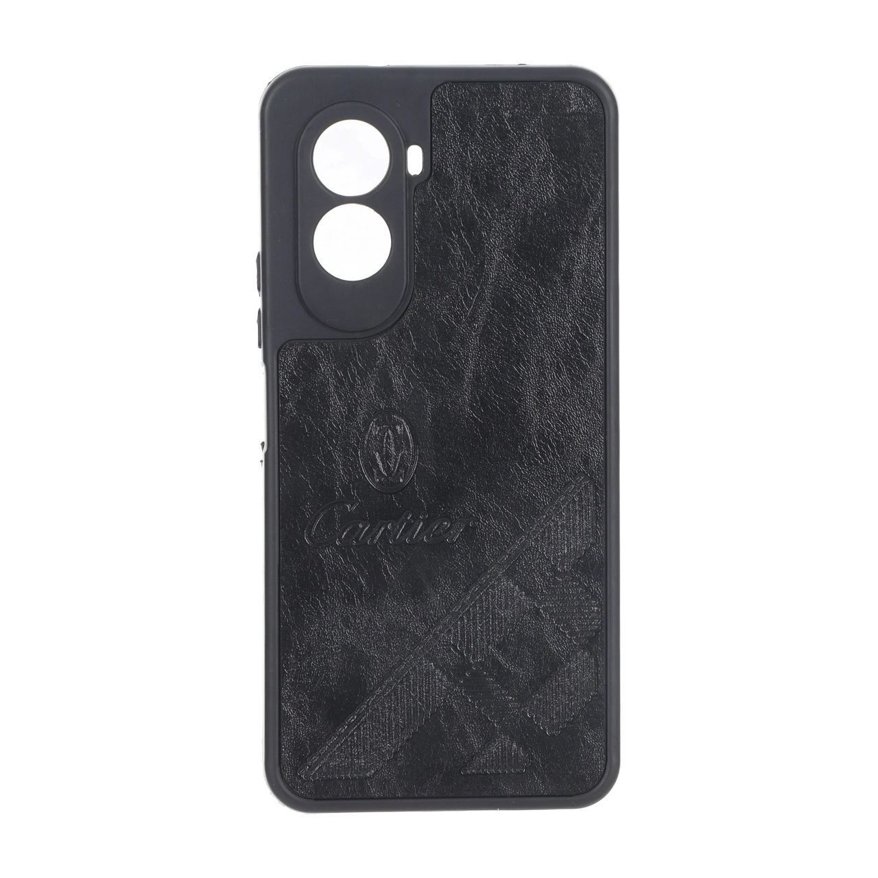 4645124 قاب طرح چرم Cartier محافظ لنزدار Xiaomi Poco M7 4G - مشکی - تصویر 1